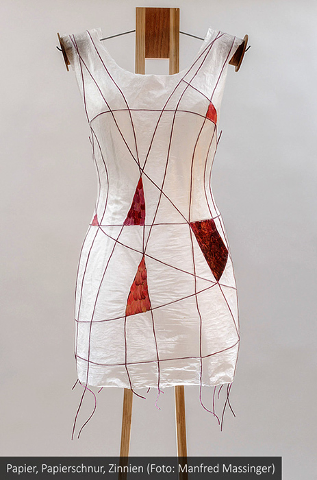Papierkleid - Papier, Zinnien