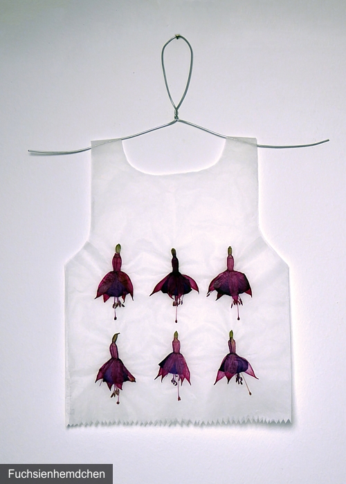 Hemdchen aus Japanpapier - Fuchsie